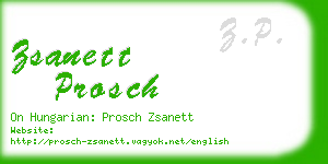 zsanett prosch business card